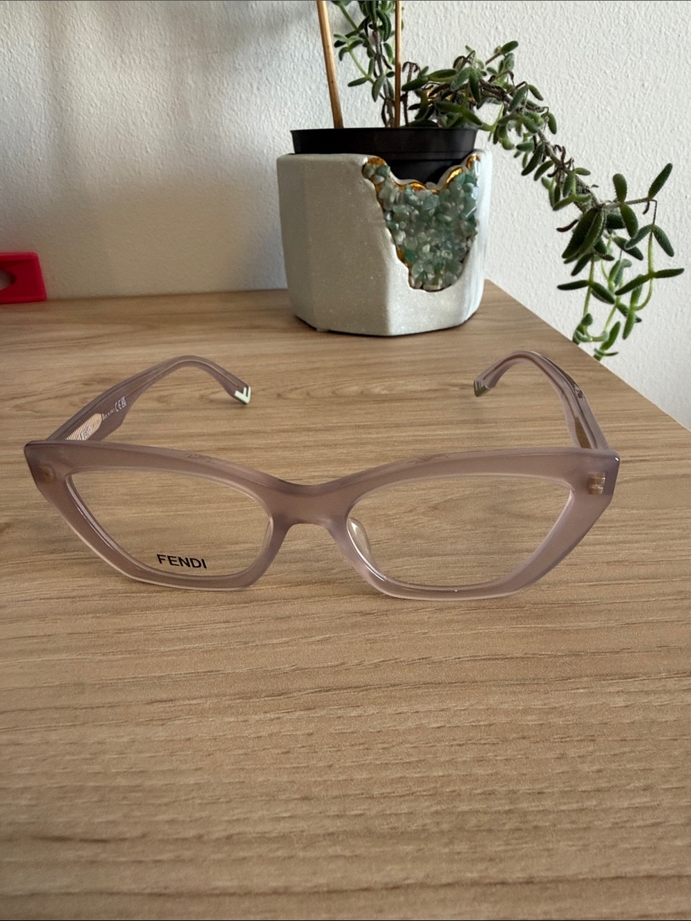 Fendi Women's Cat-Eye Glasses in Dusty Mauve Optical